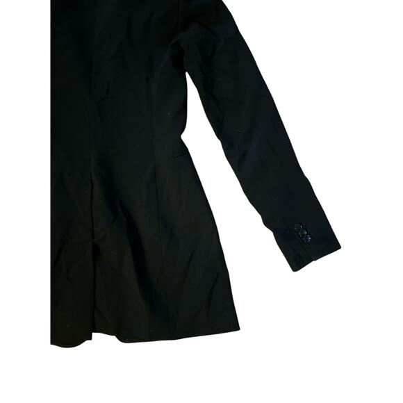 Women 0 Theory Marcela Urban Wool Black Blazer Jacket Coat Suit Work Career - Picture 4 of 5